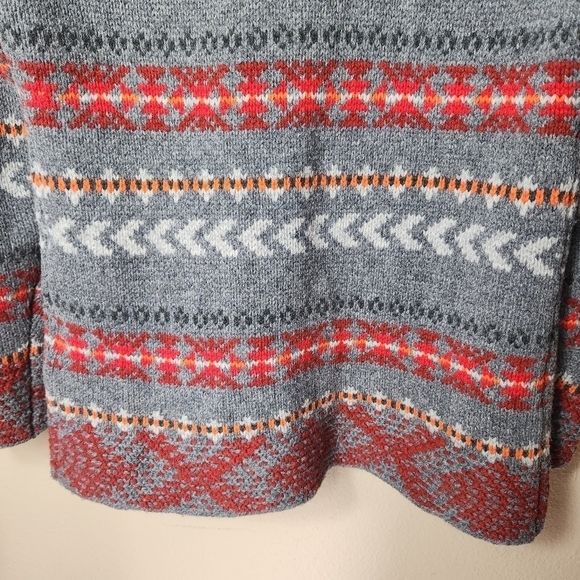 Woolrich Cumberland Charcoal Patterned 100% Lambswool Cardigan-Size M - Picture 10 of 10